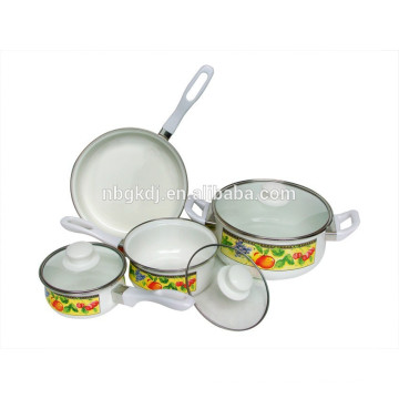 Enamel non-stick cookware sets